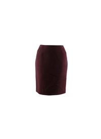 Short pencil skirt with seam detail - Plum