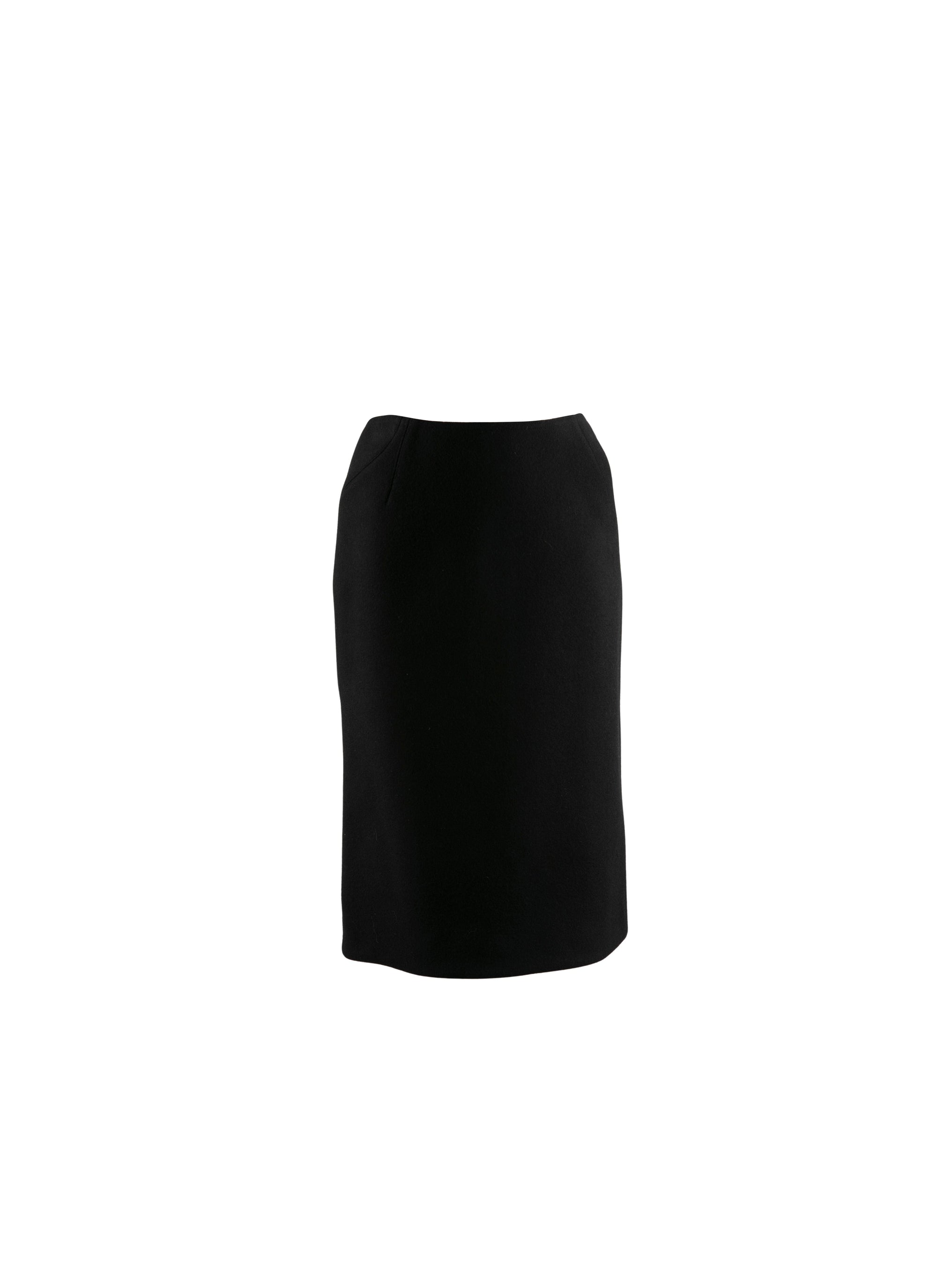 Honeycomb pencil skirt with seam detail - Intense Black