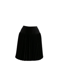 Short pleated skirt in wool - Black intense