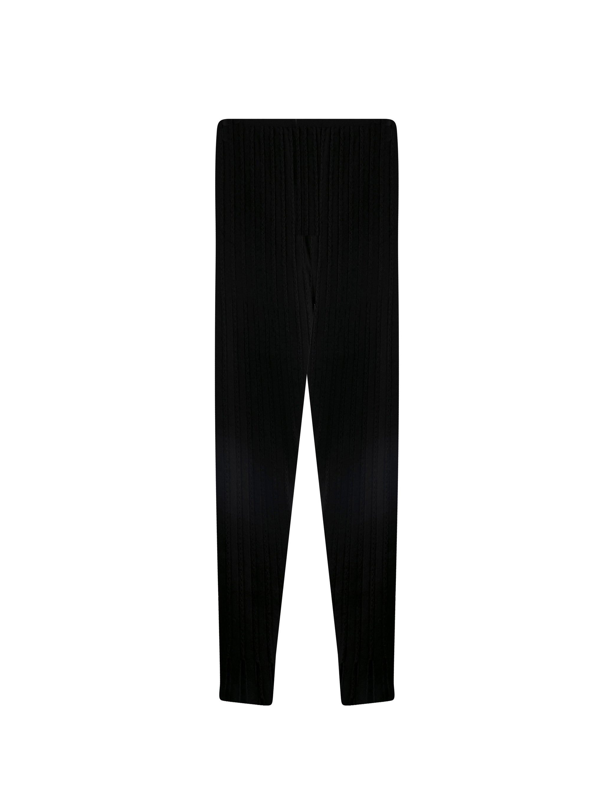 Legging à manches 3/4 Fleurons en laine - Noir