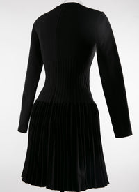 Robe courte sans manches en laine - Noir