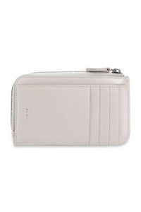Porte-cartes zippé ajouré en cuir - Perle & Sable