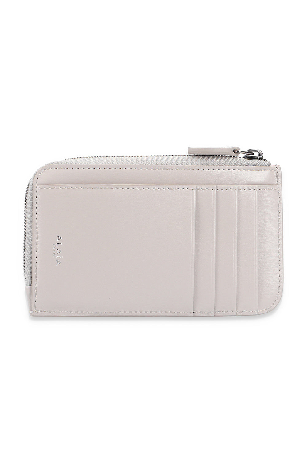 Porte-cartes zippé ajouré en cuir - Perle & Sable