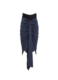 Draped skirt in fluid jersey - Slate grey