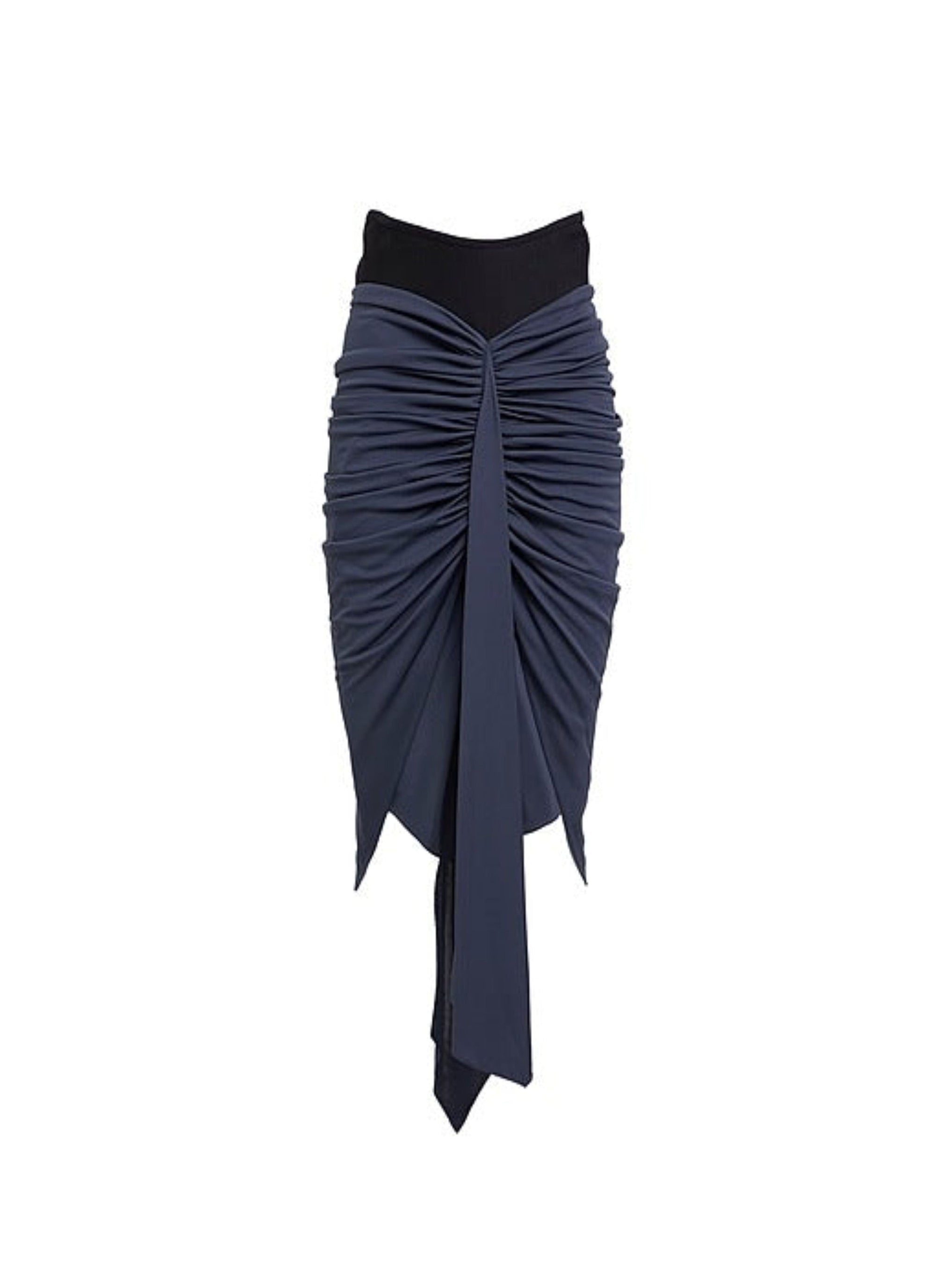 Draped skirt in fluid jersey - Slate grey