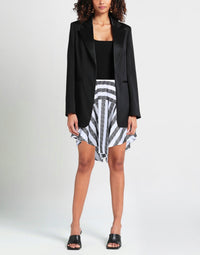 Asymetrical Art Deco Skirt - White & Black