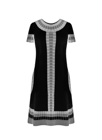 Robe à manches courtes Marabout en maille - Noir