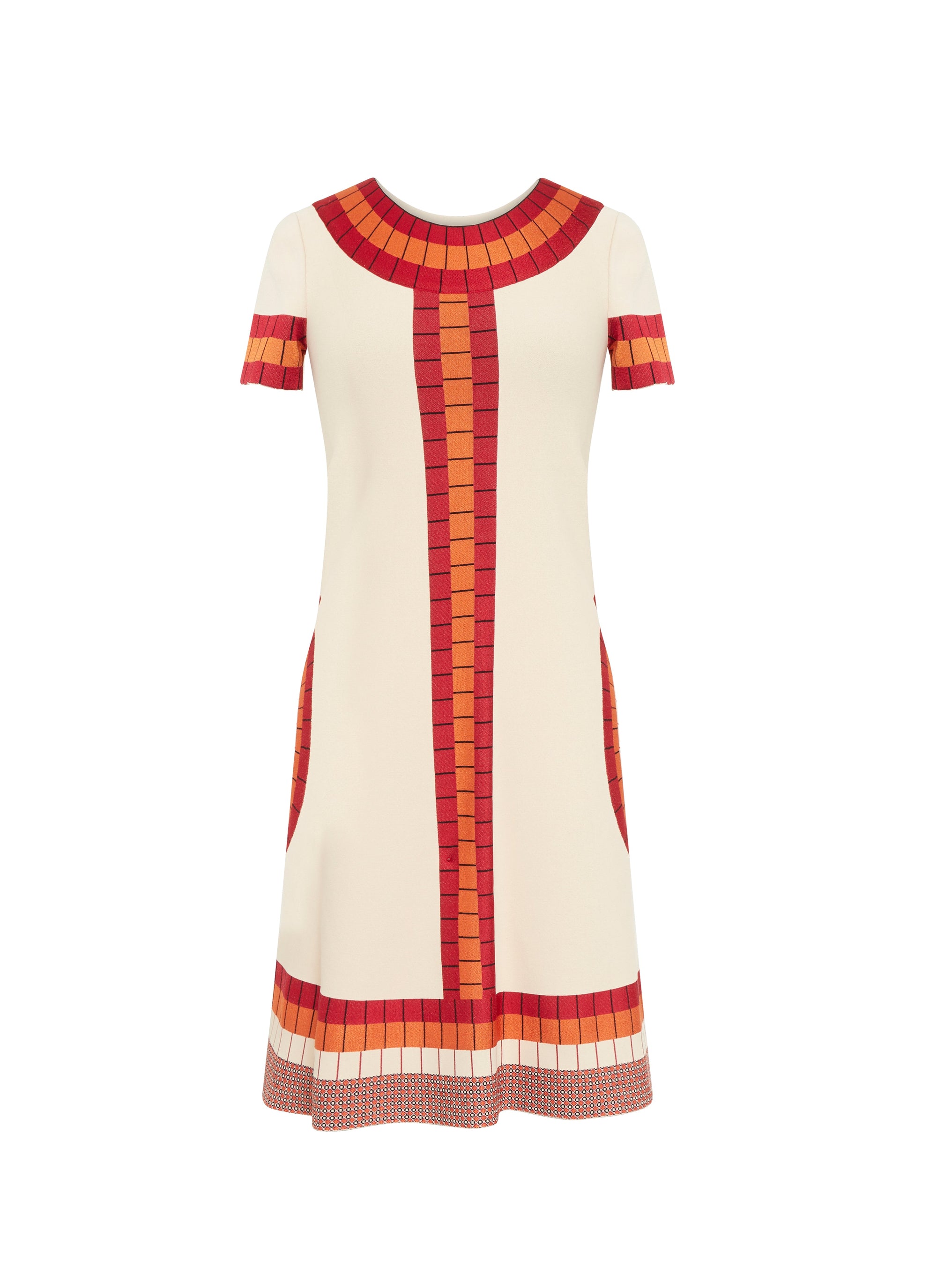 Robe à manches courtes Marabout en maille - Vanille