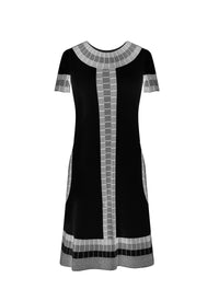 Robe à manches courtes Marabout en maille - Noir