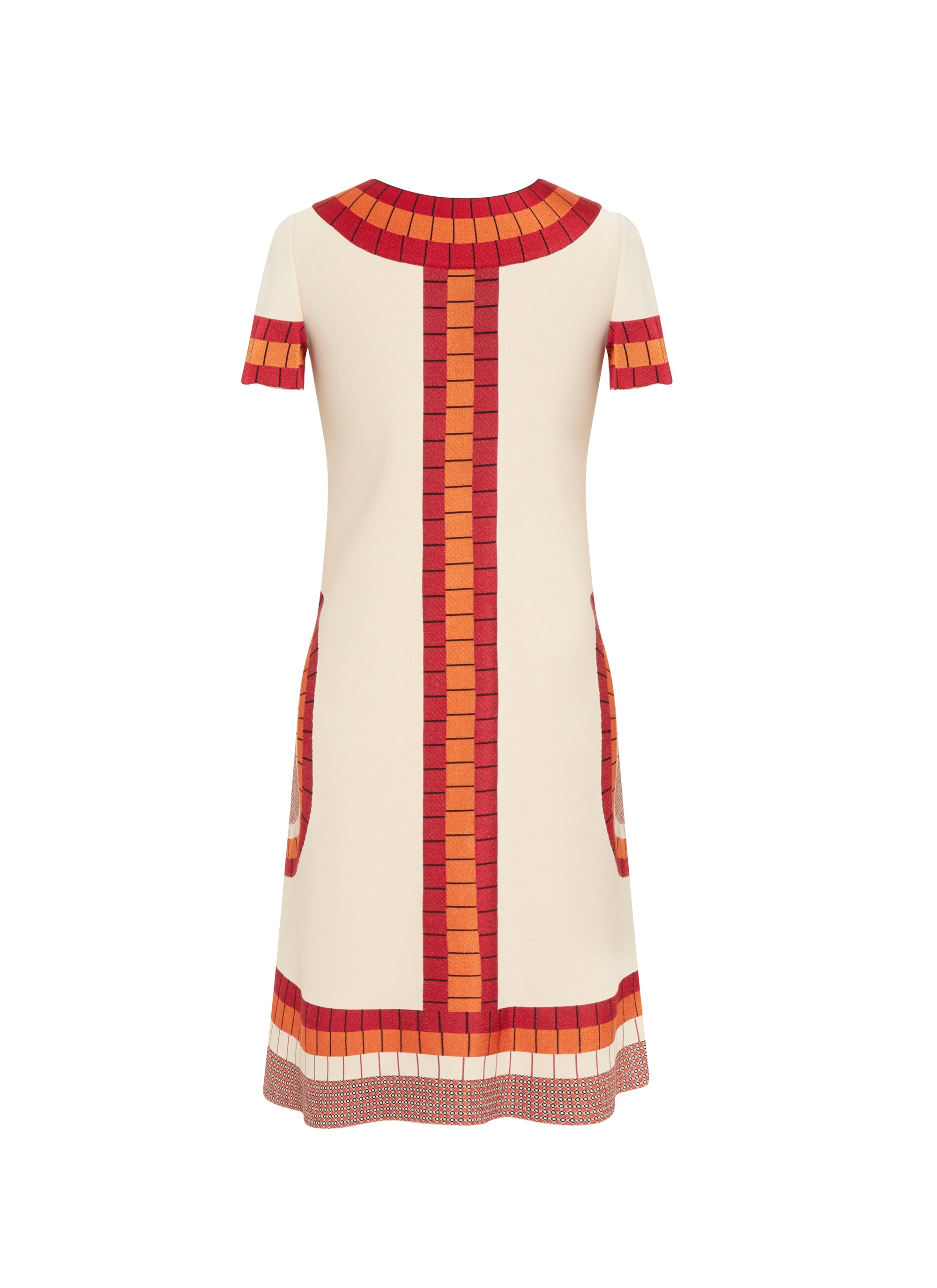 Robe à manches courtes Marabout en maille - Vanille