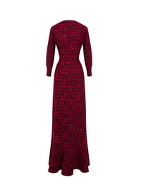 Robe longue Granada - Noir & Rouge