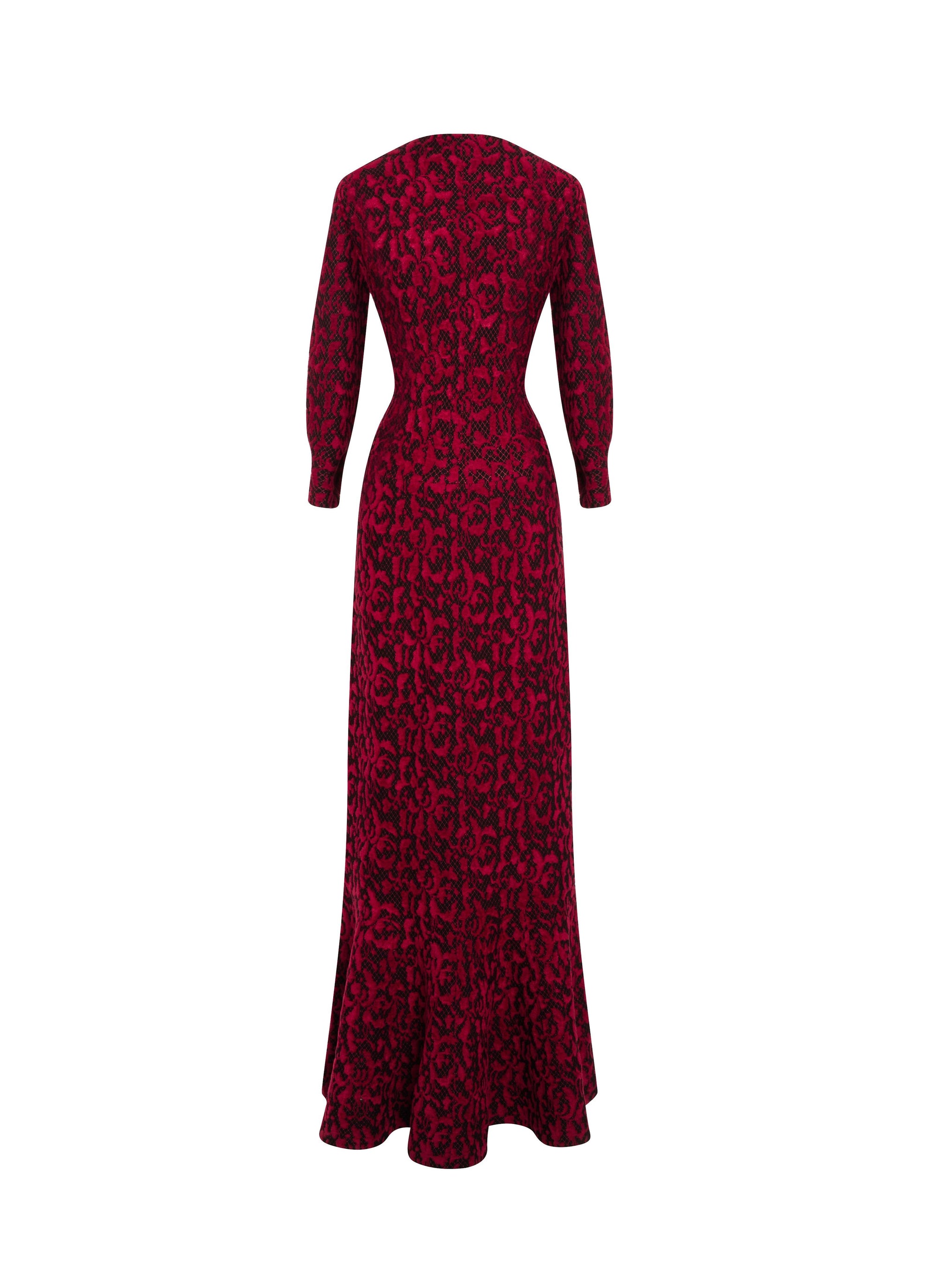 Robe longue Granada - Noir & Rouge