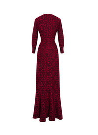 Robe longue Granada - Noir & Rouge