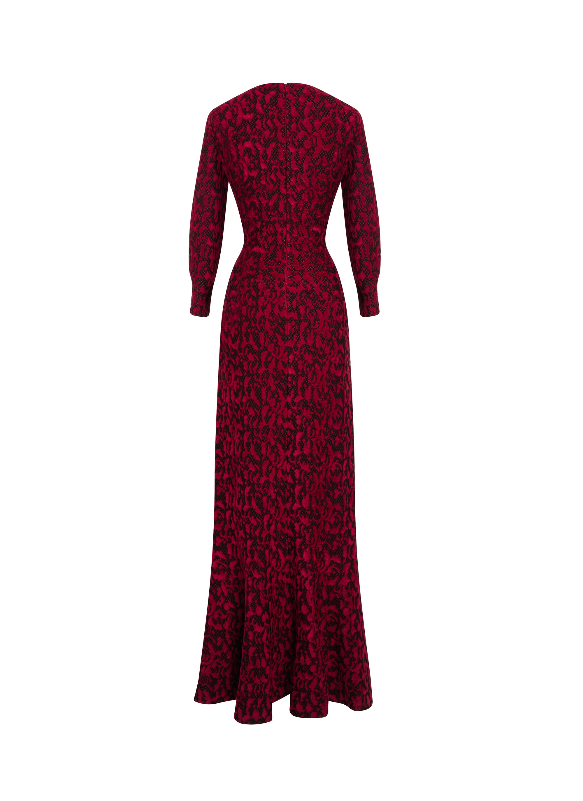 Robe longue Granada - Noir & Rouge