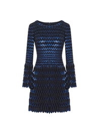 Robe à manches longues Belize en laine - Nuit