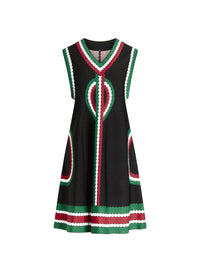Masai V-neck flared dress - Multicolor