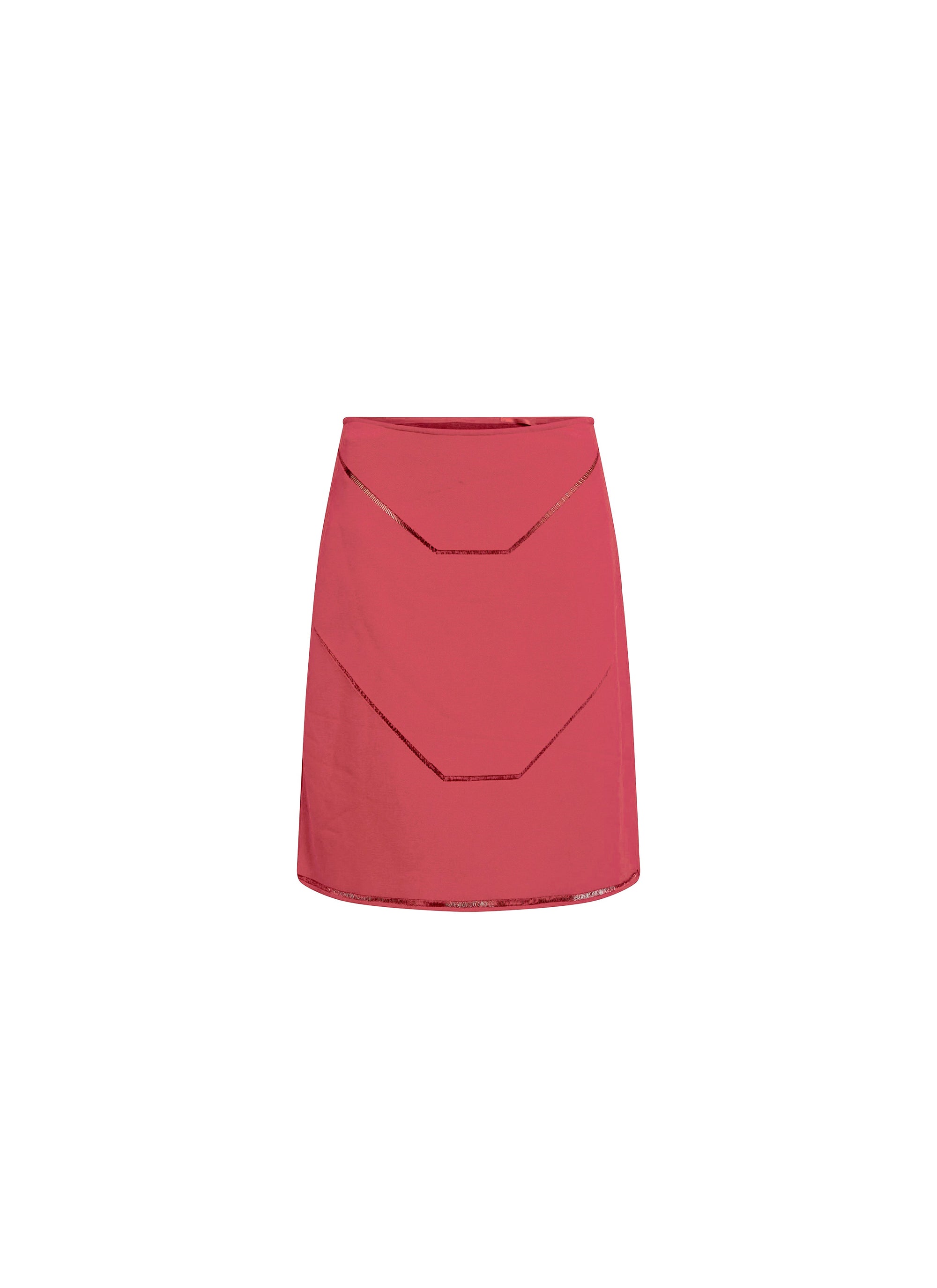 Guarani Straight Knitted Skirt - Raspberry