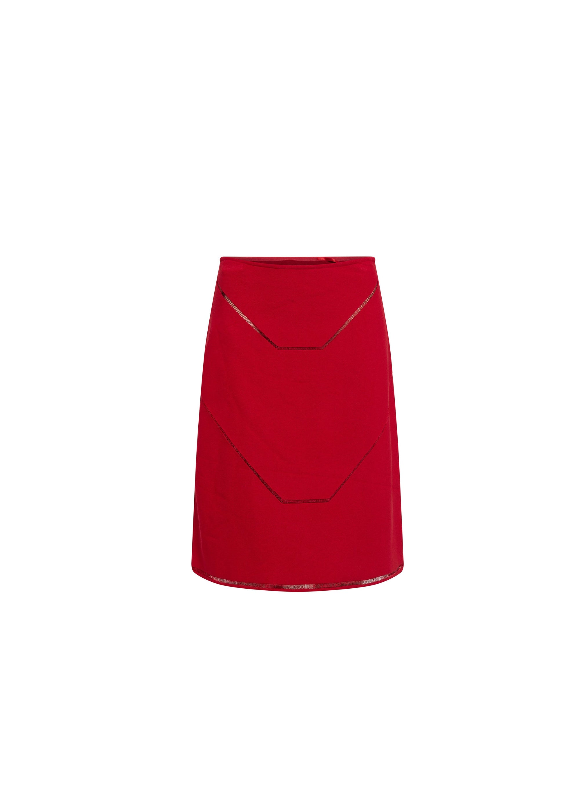Guarani Straight Knitted Skirt - Lacquer