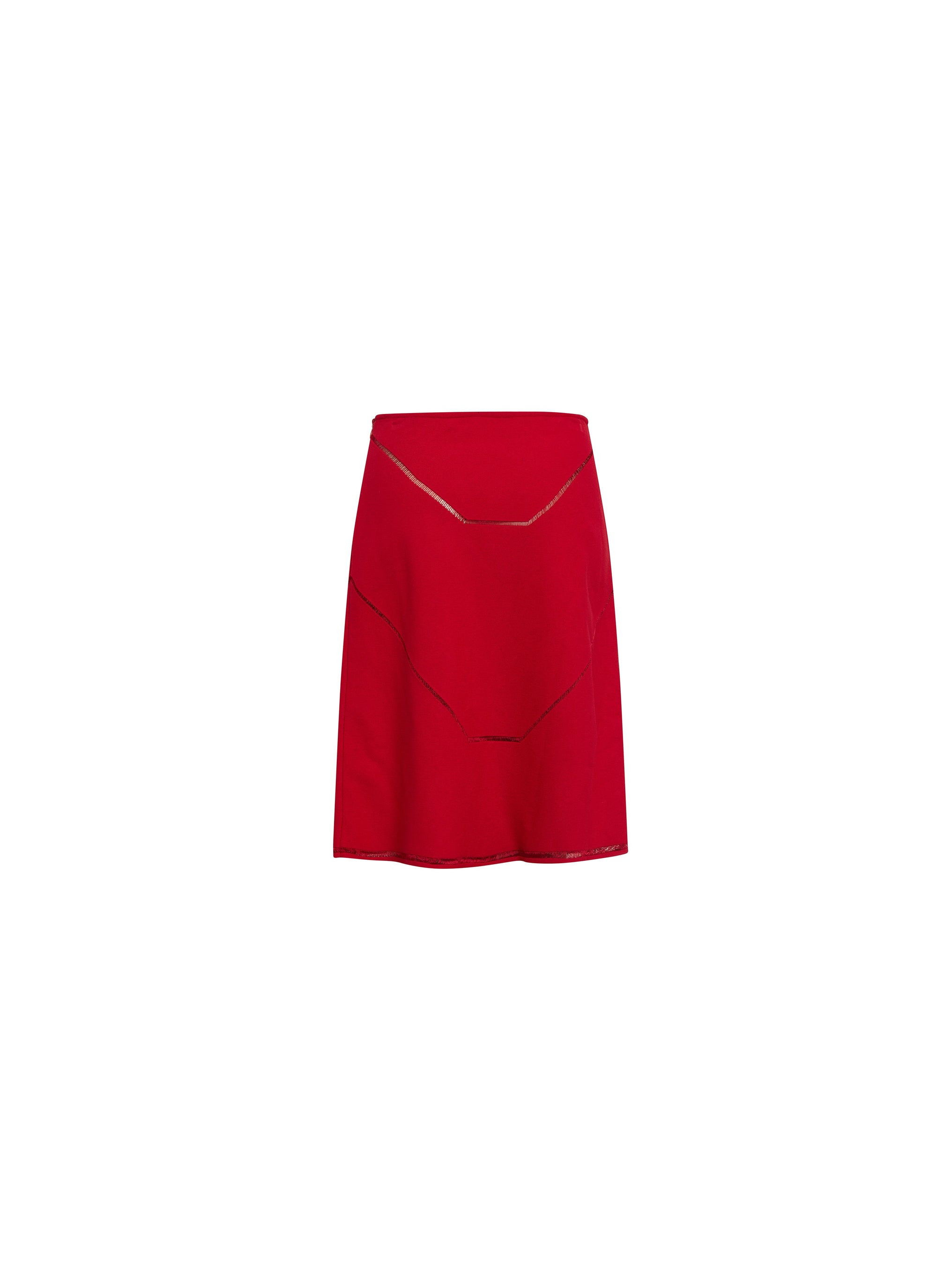 Guarani Straight Knitted Skirt - Lacquer