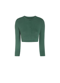 Cardigan boutonné à manches longues en maille - Sapin