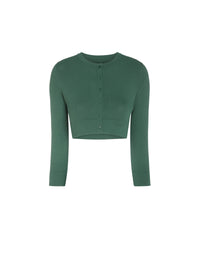Knitted long sleeve cardigan - Fir