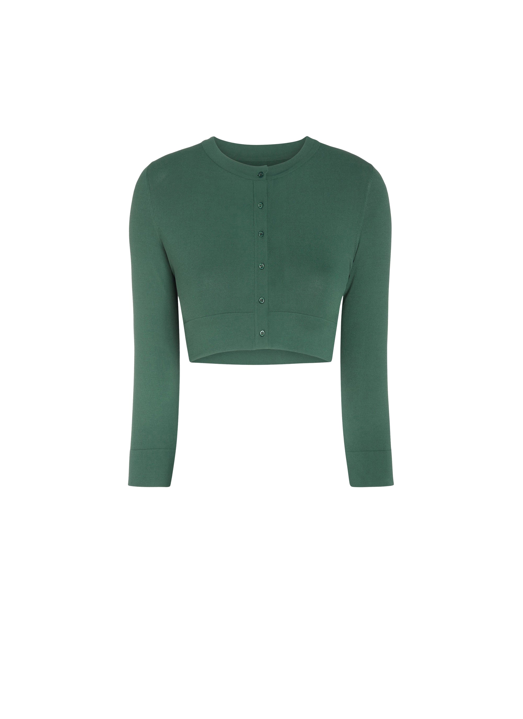 Knitted long sleeve cardigan - Fir