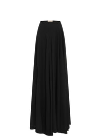 Wide wool skirt - Black intense
