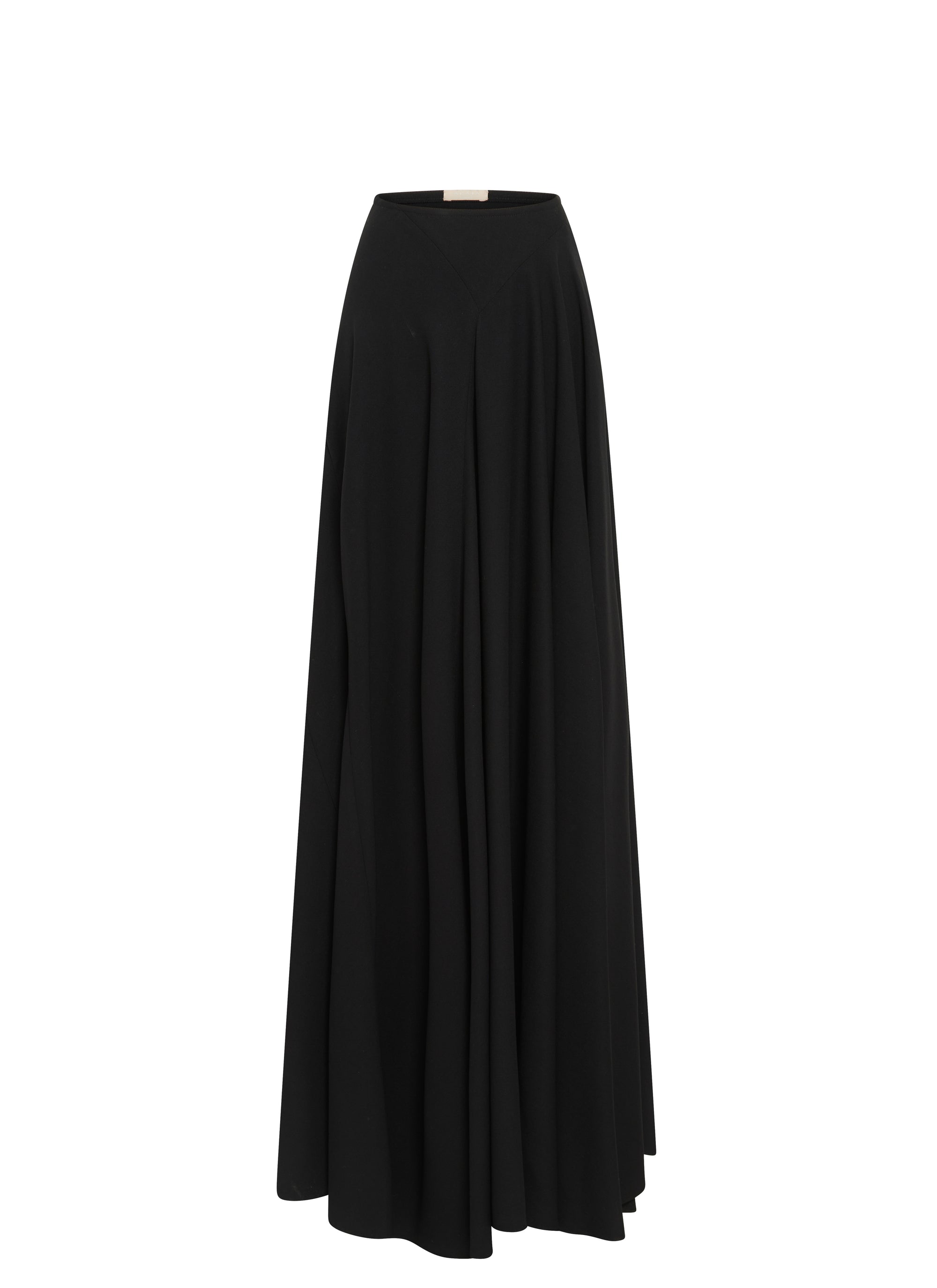 Wide wool skirt - Black intense