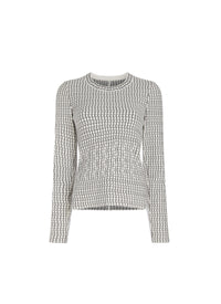 Pull à manches longues Candy en laine - Blanc & Noir