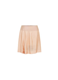 Sheer plain short skirt - Flesh