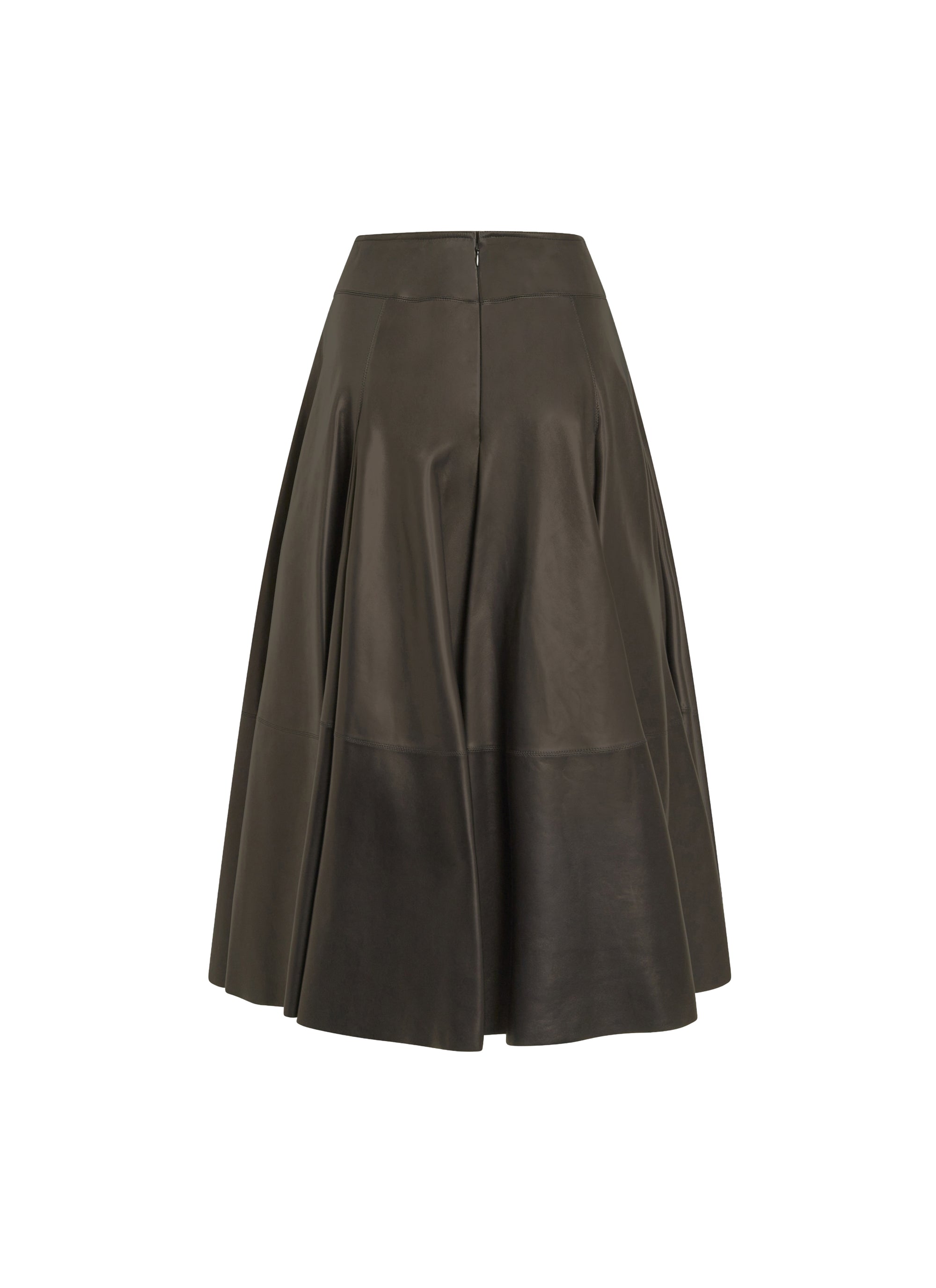 Long leather skirt - Black