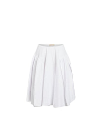 Pleated mini skirt - White