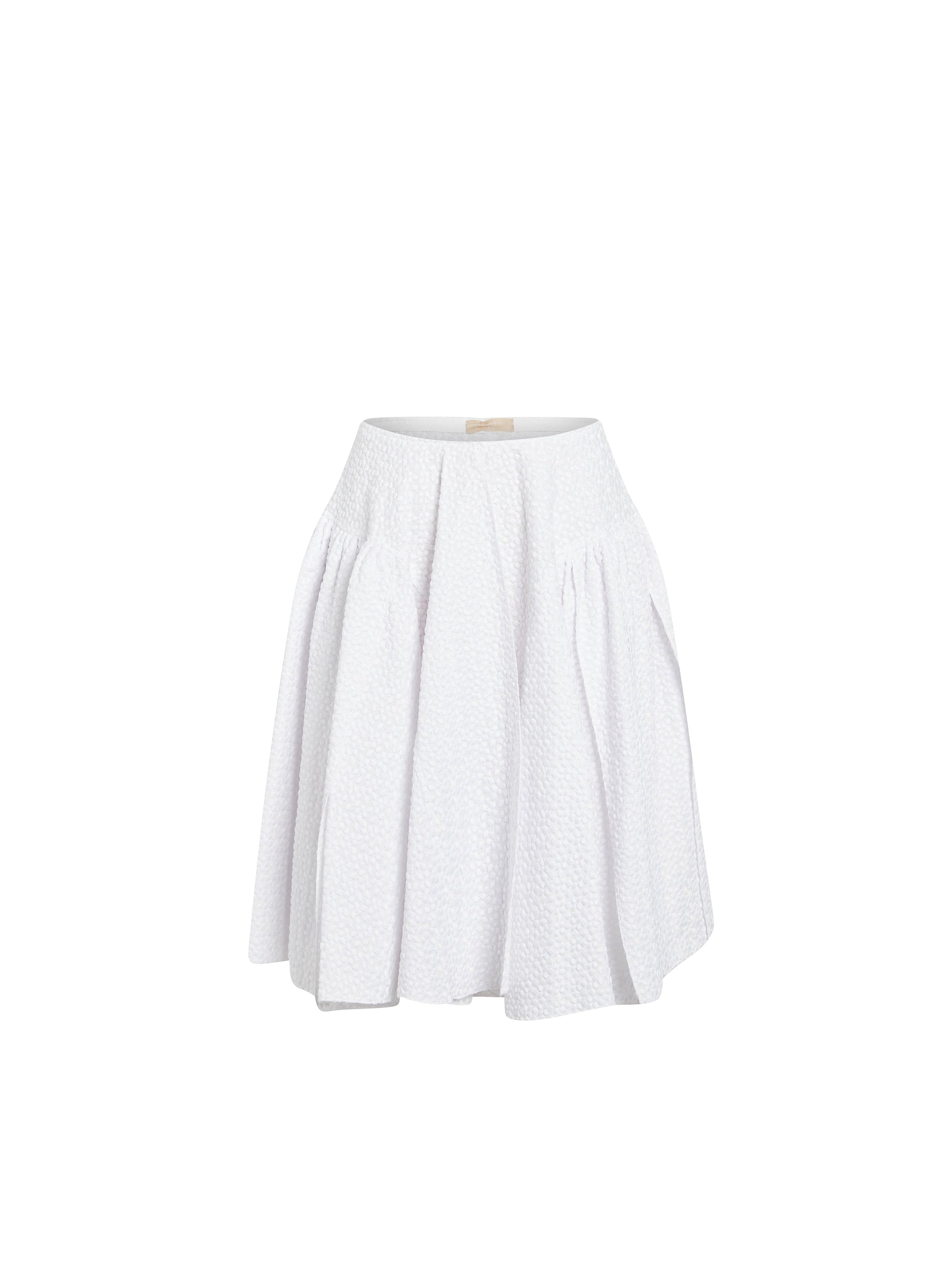 Pleated mini skirt - White