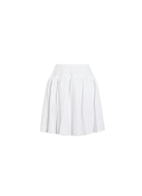 Pleated mini skirt - White