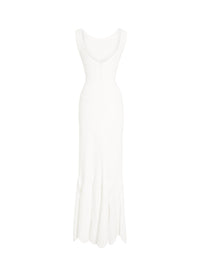Mermaid sleeveless dress - White