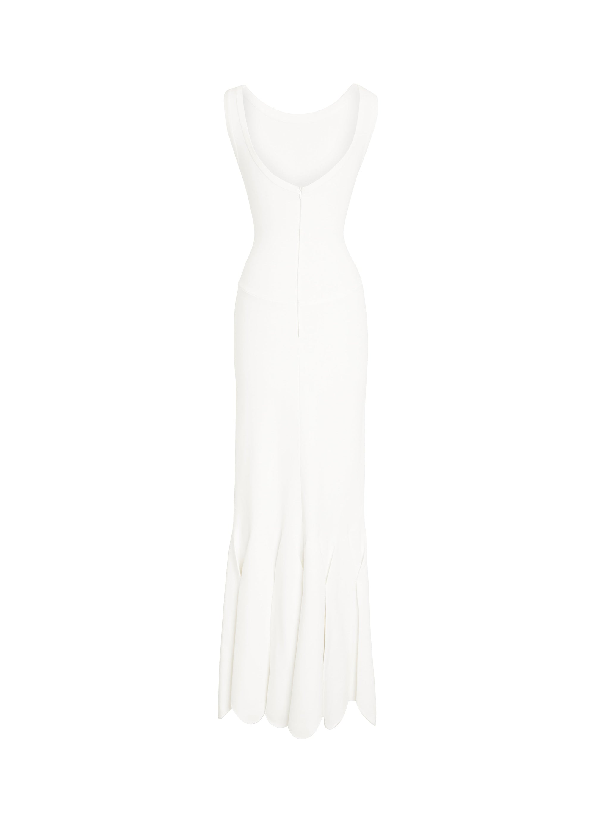 Mermaid sleeveless dress - White