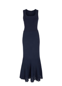 Robe sans manches Diamant en maille - Cobalt