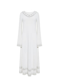 Long sleeve dress - White