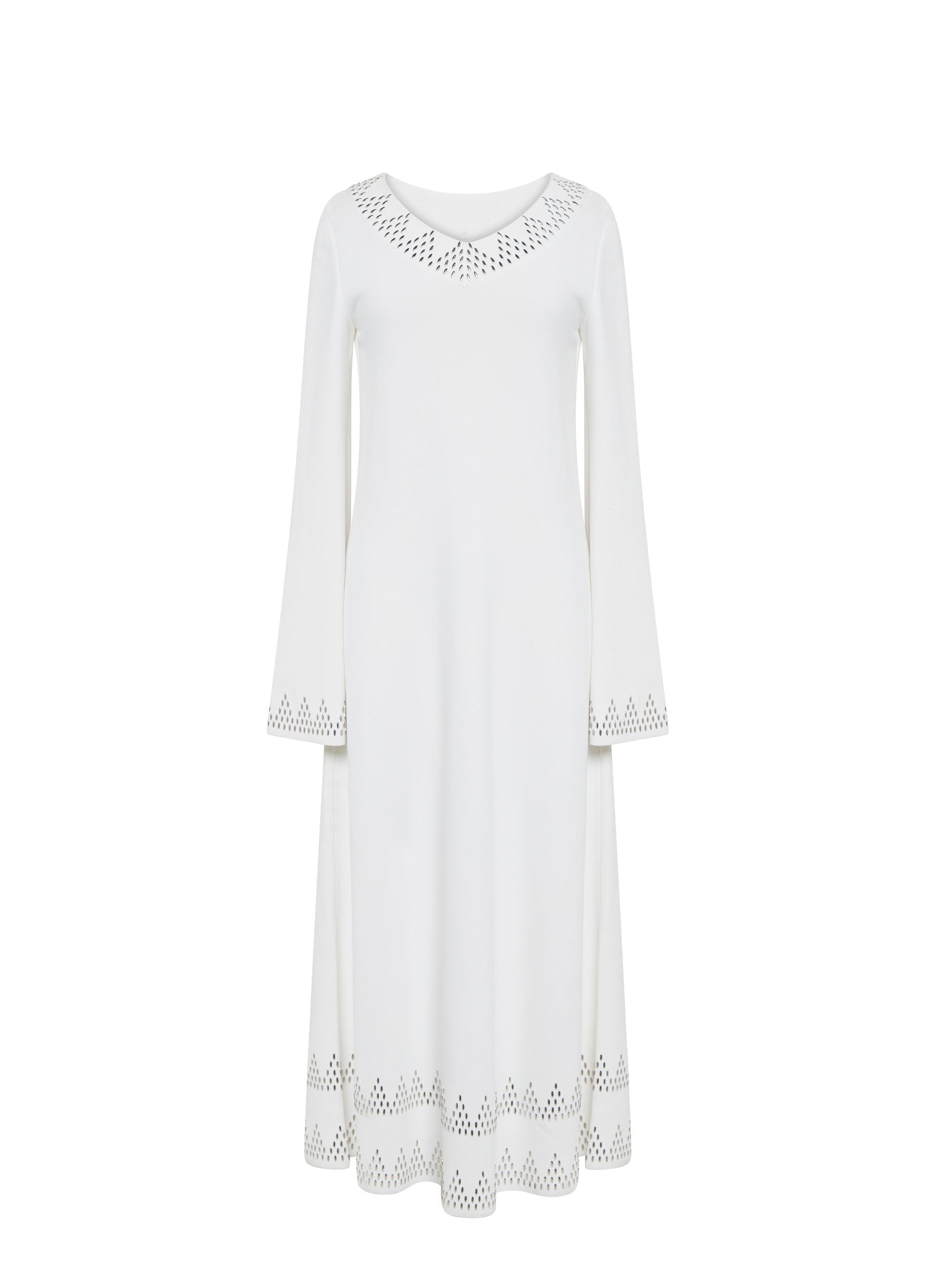 Long sleeve dress - White