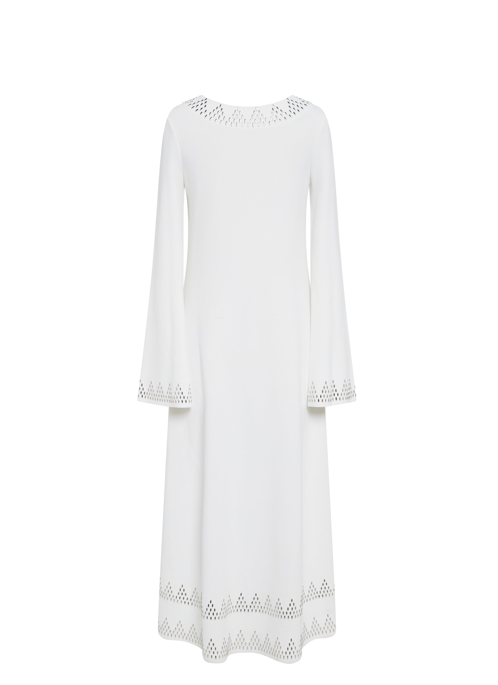 Robe longue à motif argenté - Blanc
