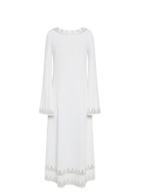 Long sleeve dress - White