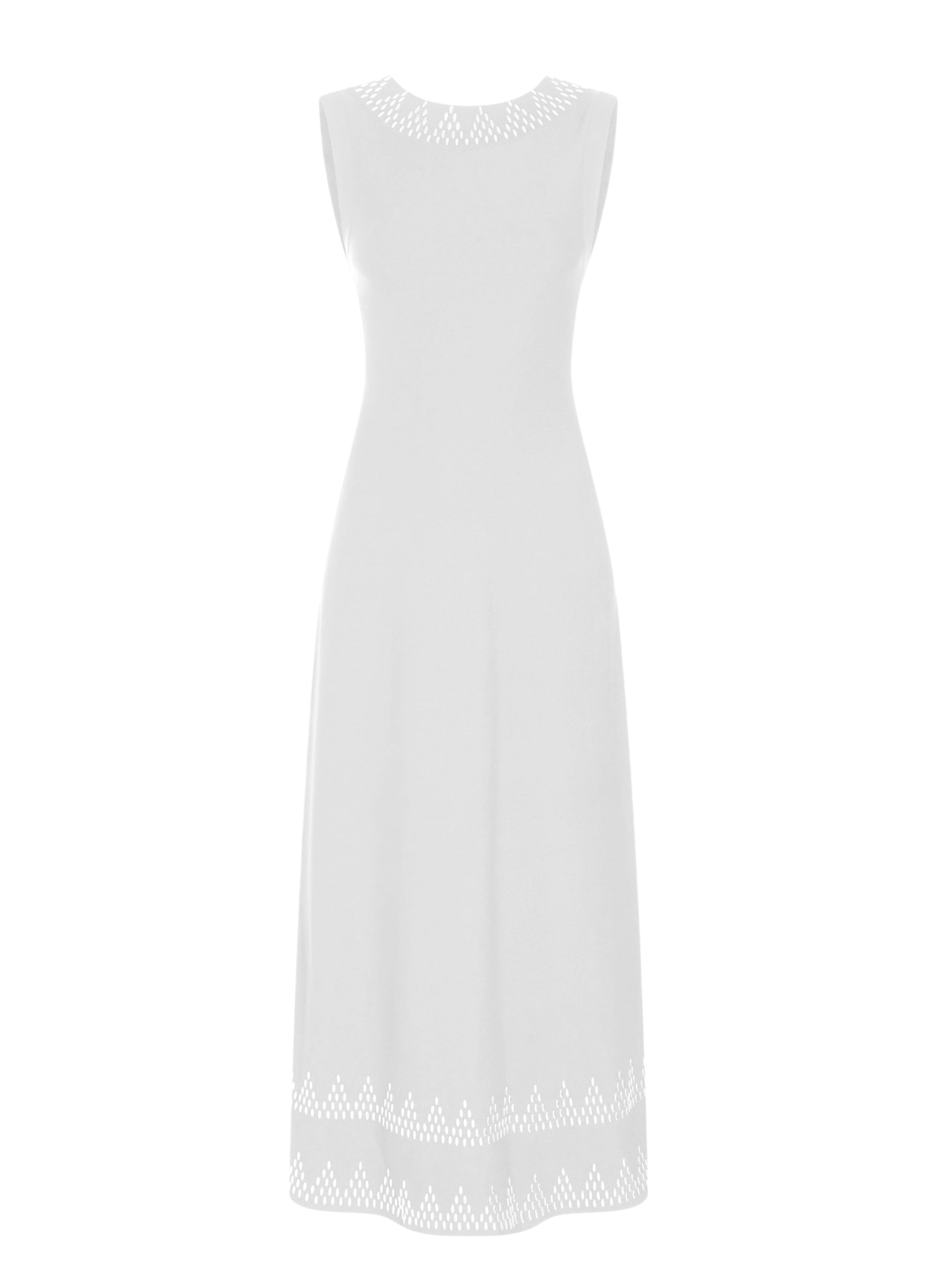 Robe sans manches Triangle en maille - Blanc