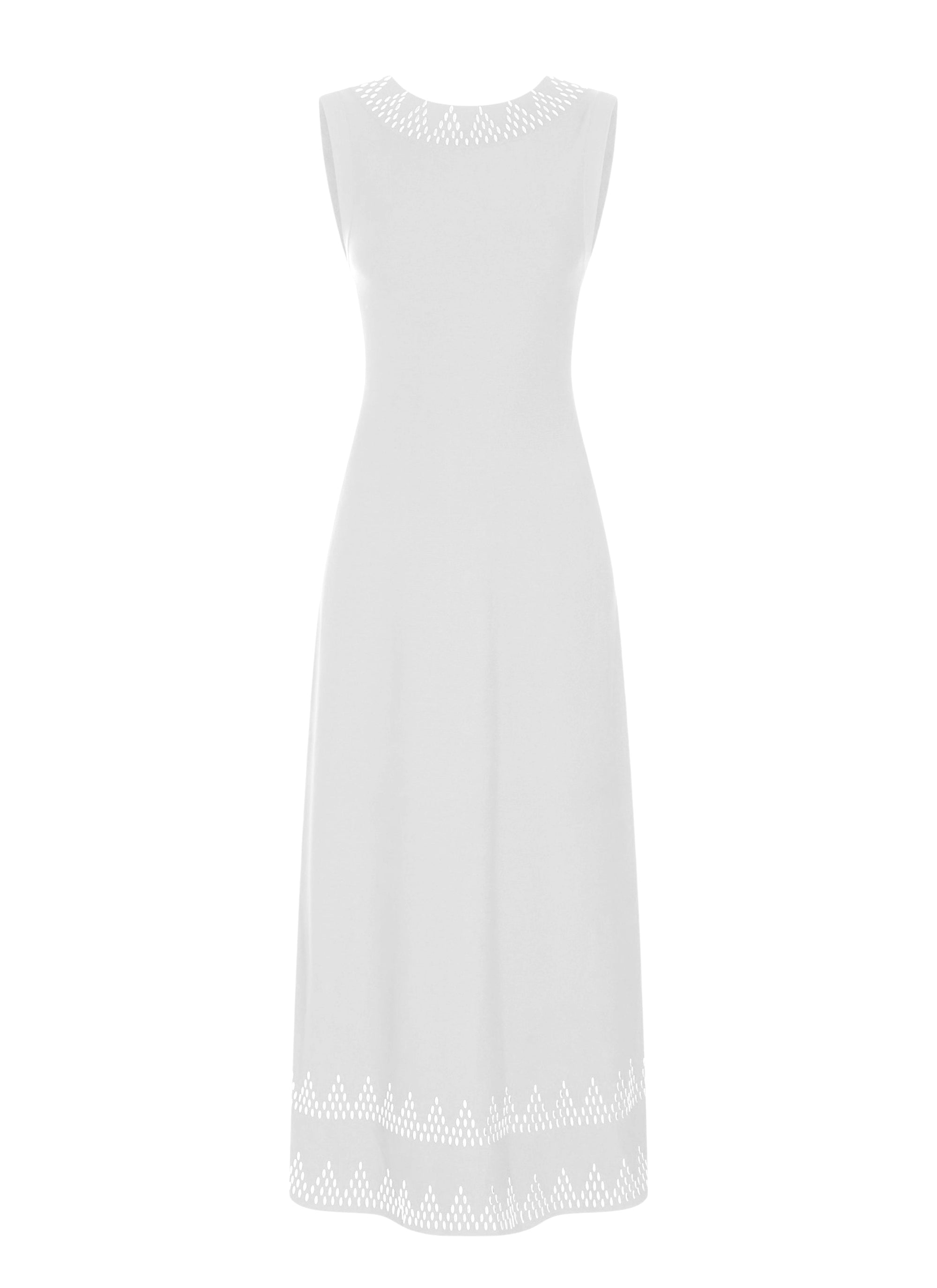 Robe sans manches Triangle en maille - Blanc