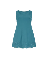 Sleeveless diamond tunic - Glacier Blue