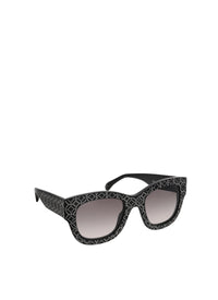 Lunettes de soleil oversize à motif - Noir & Argent