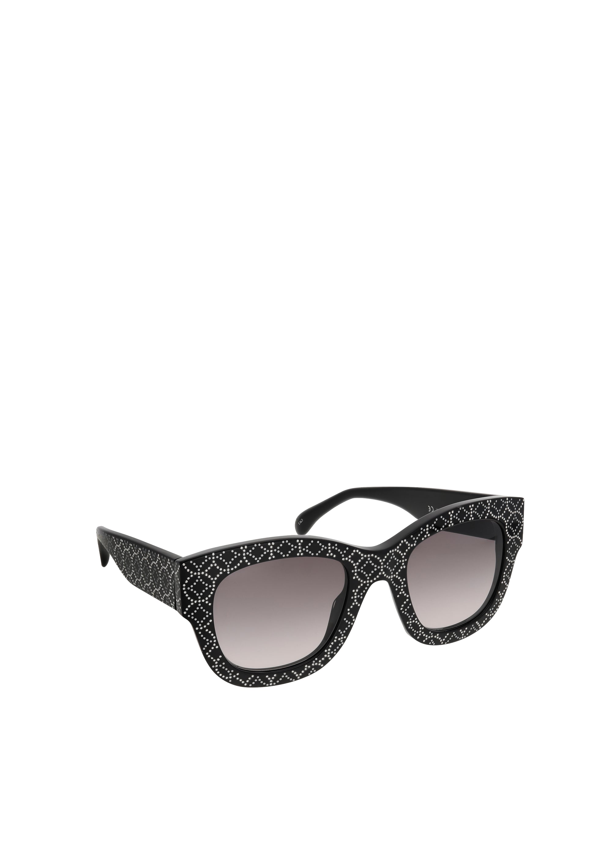 Lunettes de soleil oversize à motif - Noir & Argent