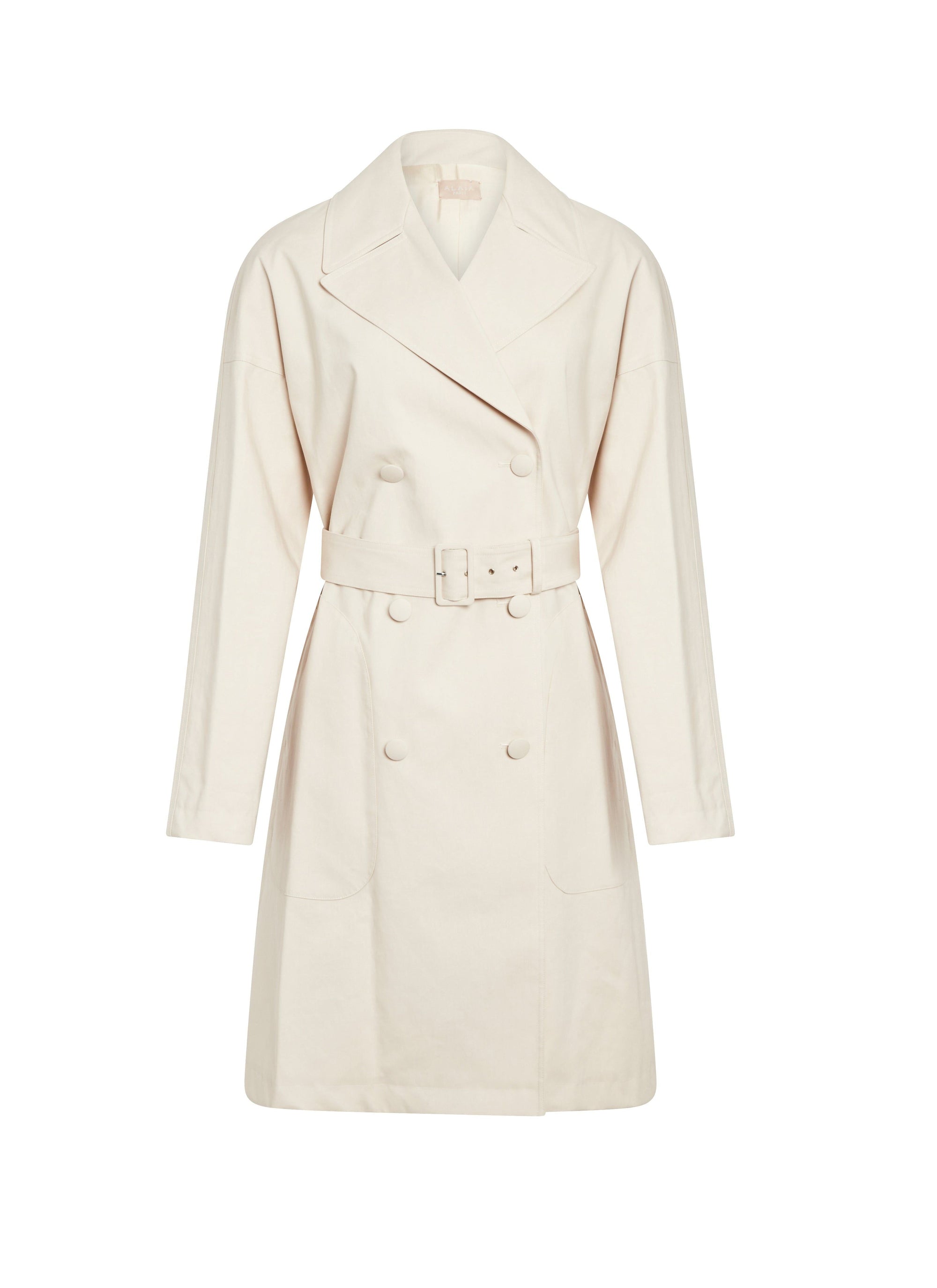 Trench-coat classique mi-long - Blanc Cassé