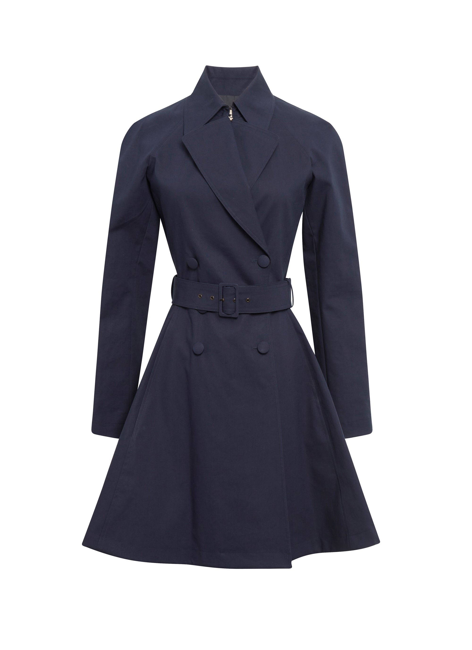 Manteau double boutonnage ceinturé - Nuit
