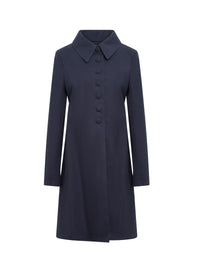 Manteau à col en pointe boutonné - Nuit