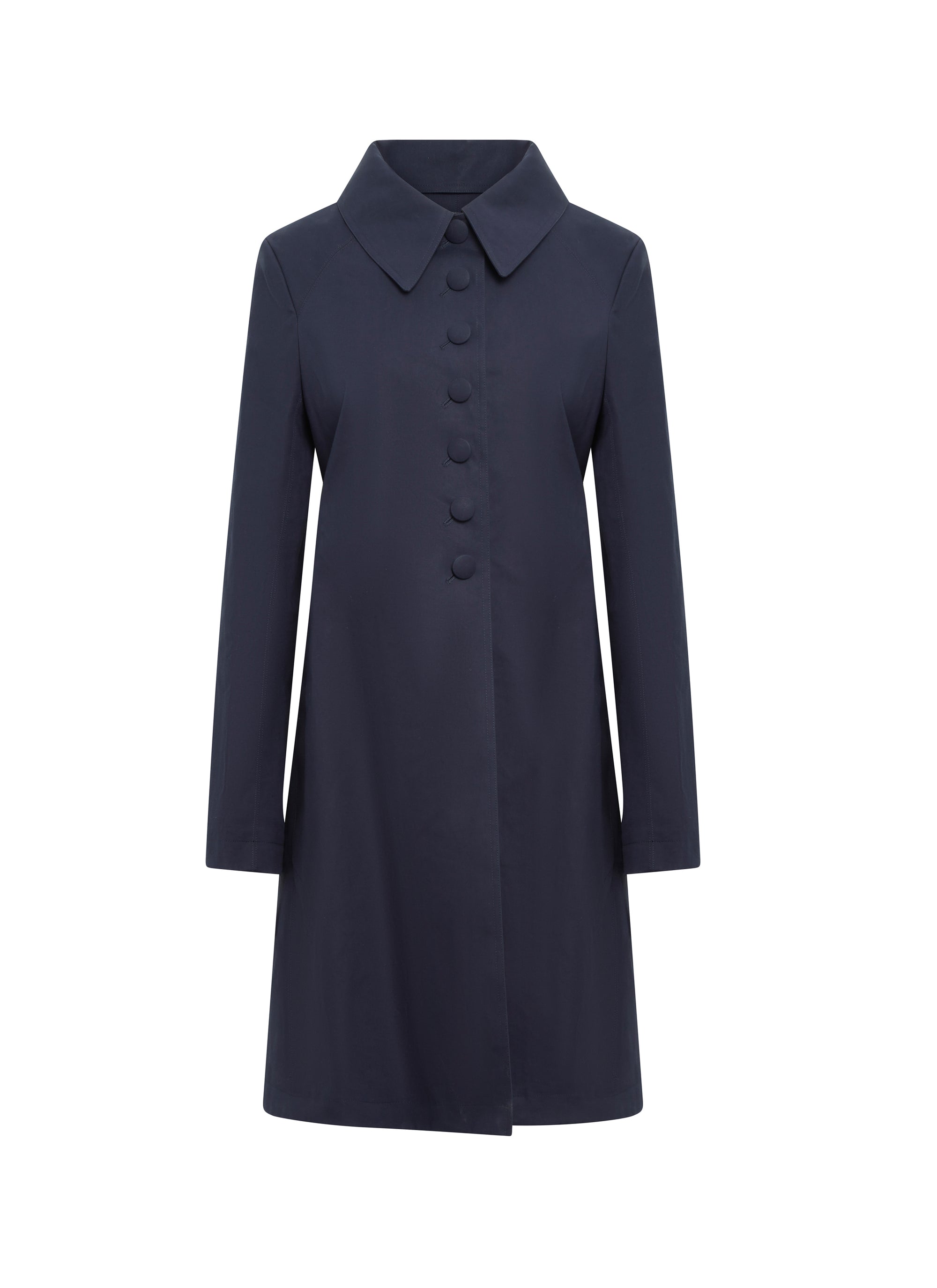 Manteau à col en pointe boutonné - Nuit